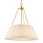 Подвесной светильник светодиодный с фактурным тканевым конусообразным абажуром White Fabric Lampshade варинант исполнения - 3 | Loft Concept в Красноярске