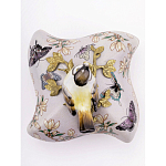 Шкатулка фиолетового цвета с рисунком бабочек и крышкой с фигуркой птицы на ветке Eden Garden варинант исполнения - 3 | Loft Concept в Красноярске