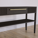 Дизайнерская Консоль с полкой и ящиком Primo Темный орех варинант исполнения - 3 | Loft Concept в Красноярске