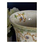 Ваза из фарфора на бронзовом основании Turquoise Blooming Garden варинант исполнения - 7 | Loft Concept в Красноярске