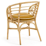 Кресло из ротанга с сиденьем из велюра Vini Rattan Armchair варинант исполнения - 4 | Loft Concept в Красноярске