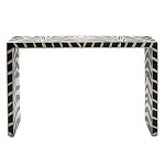 Консоль Дизайнерская Kenya Console ZEBRA Bone Inlay black варинант исполнения - 1 | Loft Concept в Красноярске