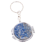 Зеркало брелок карманное двухстороннее из натурального камня Лазурит Stone Mirrors варинант исполнения - 5 | Loft Concept в Красноярске