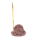 Часы настольные с шариковой металлической ручкой из натурального камня Stone Clock варинант исполнения - 6 | Loft Concept в Красноярске