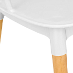 Пластиковый стул на ножках из массива бука Ferret Spiral White варинант исполнения - 5 | Loft Concept в Красноярске