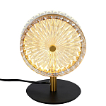 Настольная лампа с плафоном из рельефного стекла Peony Glass Bronze  варинант исполнения - 1 | Loft Concept в Красноярске