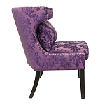 Полукресло с мягкой обивкой из жаккарда на 4-х ножках из массива березы Baroque Armchair violet варинант исполнения - 1 | Loft Concept в Красноярске
