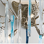 Бра с ветвистым каркасом из металла и подвесками из стекла Droplet Chandelier варинант исполнения - 3 | Loft Concept в Красноярске