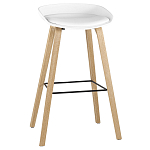 Барный стул на ножках из натурального дерева Boras White варинант исполнения - 1 | Loft Concept в Красноярске