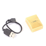 Зажигалка электронная с накладкой из натурального камня Содалит и с USB проводом для зарядки Stone Lighters варинант исполнения - 4 | Loft Concept в Красноярске