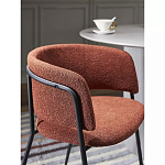 Стул полукруглый мягкий с буклированной обивкой Chair with Boucle Upholstery варинант исполнения - 6 | Loft Concept в Красноярске