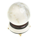 Шар декоративный на подставке из натуральных камней Змеевик и Мрамор Белый Natural Stone Spheres 10.5 см варинант исполнения - 1 | Loft Concept в Красноярске