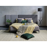 Кровать с большим мягким изголовьем Unity Grey Bed варинант исполнения - 6 | Loft Concept в Красноярске