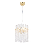 Подвесной светильник цилиндрической формы с текстурными стеклянными элементами Textured Glass Chandelier варинант исполнения - 2 | Loft Concept в Красноярске