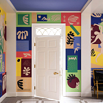 Обои ручная роспись в стиле Арт-деко Jazz Special Colourway on dyed silk with embroidery варинант исполнения - 2 | Loft Concept в Красноярске