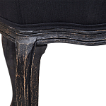 Кресло низкое в стиле прованс Черный Лен Louis French Armchair  варинант исполнения - 4 | Loft Concept в Красноярске