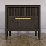 Прикроватная Тумбочка Primo с двумя ящиками Темный орех варинант исполнения - 1 | Loft Concept в Красноярске