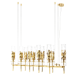 Люстра подвесная прямоугольная с 10-ю цилиндрическими плафонами LIAISON варинант исполнения - 1 | Loft Concept в Красноярске