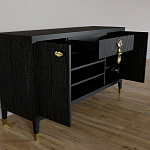 Комод-буфет Elsa Dreams Black с открытыми полками   варинант исполнения - 5 | Loft Concept в Красноярске