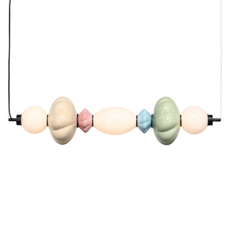 Подвесной светильник линейный с керамическими элементами 24W LED Fragrant Light Зеленый Голубой Розовый в Красноярске | Loft Concept 