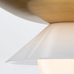 Подвесной светильник латунного цвета с конусовидным белым плафоном Quintiesse варинант исполнения - 10 | Loft Concept в Красноярске