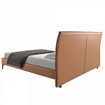 Кровать двуспальная коричневая из экокожи Modern Look варинант исполнения - 4 | Loft Concept в Красноярске