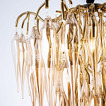 Люстра со стеклянными подвесками янтарного цвета Ambre Glass Chandelier 70 варинант исполнения - 2 | Loft Concept в Красноярске