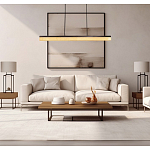 Подвесной светильник линейный из натурального камня Perfection of Geometry варинант исполнения - 8 | Loft Concept в Красноярске