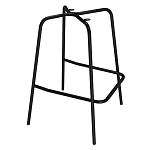 Барный стул со спинкой и подлокотниками на 4-х металлических ножках Douglas Rhombus Серый Велюр варинант исполнения - 5 | Loft Concept в Красноярске