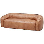 Трехместный диван с кожаной обивкой коричневый Coste Leather Sofa варинант исполнения - 2 | Loft Concept в Красноярске