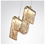 Подвесной светильник волнистой формы из фактурного стекла Wave варинант исполнения - 5 | Loft Concept в Красноярске