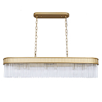 Люстра подвесная овальная со стеклянными трубками Длина 100 см Nembus варинант исполнения - 1 | Loft Concept в Красноярске