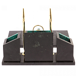 Настольный письменный набор из змеевика с часами Successful Leader варинант исполнения - 3 | Loft Concept в Красноярске