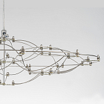 Люстра подвесная с тонкой металлической конструкцией цвета хром Quasar варинант исполнения - 3 | Loft Concept в Красноярске