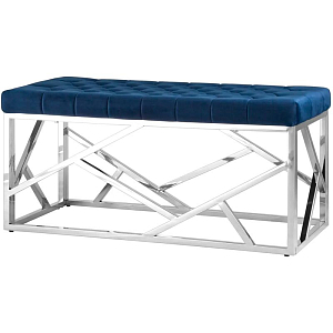 Банкетка синий велюр Geometry Serene Phoenix