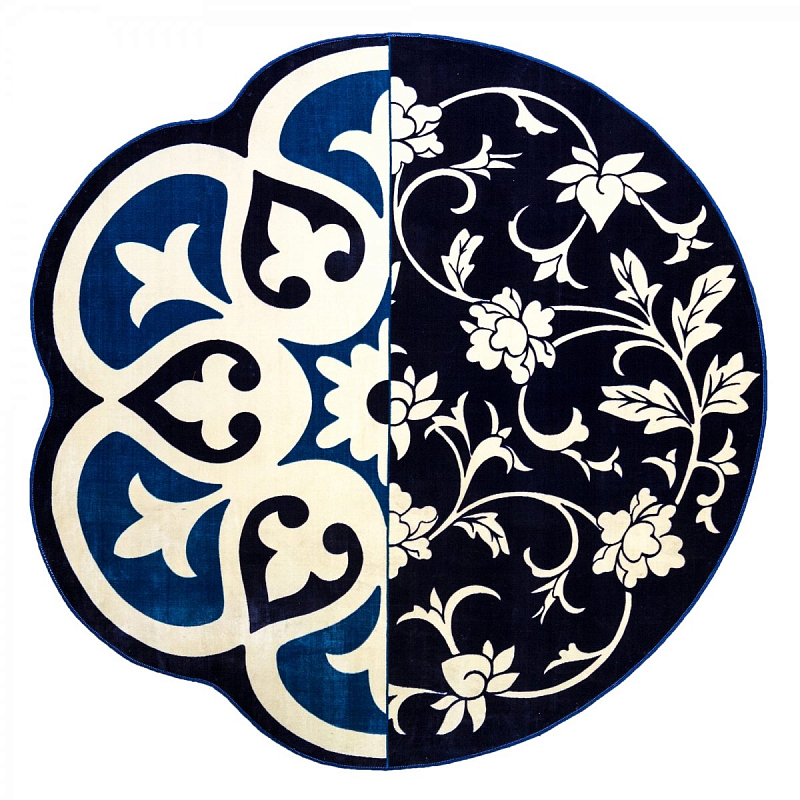 Ковер Seletti Hybrid Andria Синий Белый в Красноярске | Loft Concept 