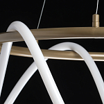 Люстра подвесная круглая золотого цвета с белыми изогнутыми световыми линиями Luke Lampco Tracer Lamp варинант исполнения - 10 | Loft Concept в Красноярске