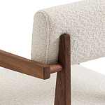 Кресло обеденное Alcove White Boucle из массива ореха варинант исполнения - 6 | Loft Concept в Красноярске