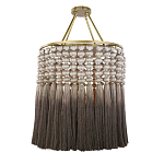 Люстра плетеная с кисточками на золотистом каркасе Boho Tassel Chandelier варинант исполнения - 2 | Loft Concept в Красноярске