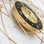 Часы настенные из металла с чёрным циферблатом Current Time варинант исполнения - 3 | Loft Concept в Красноярске