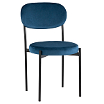 Стул с круглым сиденьем на металлическом основании ALFIE CHAIR Blue варинант исполнения - 1 | Loft Concept в Красноярске