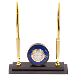 Часы настольные с двумя ручками из натурального камня Stone Clock варинант исполнения - 4 | Loft Concept в Красноярске