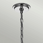 Люстра круглая цвета хром с вертикальными стеклянными трубками и круглыми подвесками Kichler варинант исполнения - 3 | Loft Concept в Красноярске