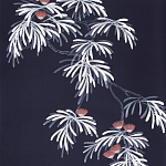 Обои ручная роспись Silk Tree Special Colourway on Empire Blue dyed silk варинант исполнения - 1 | Loft Concept в Красноярске