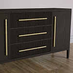 Буфет Primo с тремя ящиками и двумя фасадами Темный орех варинант исполнения - 3 | Loft Concept в Красноярске