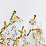 Бра золотого цвета с ветвями и прозрачными хрустальнымих подвесками Droplet Chandelier варинант исполнения - 3 | Loft Concept в Красноярске