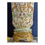 Ваза из фарфора на бронзовом основании Turquoise Blooming Garden варинант исполнения - 6 | Loft Concept в Красноярске