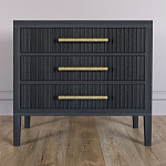 Тумба Primo  с тремя ящиками шпон Черный дуб варинант исполнения - 2 | Loft Concept в Красноярске