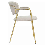 Стул Singer Chair с подлокотниками серый на золотистых ножках варинант исполнения - 2 | Loft Concept в Красноярске