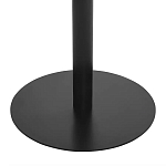 Круглый обеденный стол с белой мраморной столешницей White Tabletop on Black Base варинант исполнения - 5 | Loft Concept в Красноярске